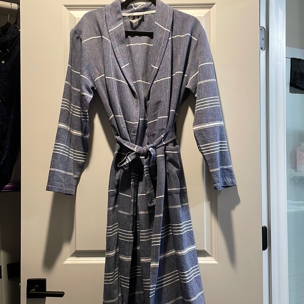 Blue and White Mandalina Robe